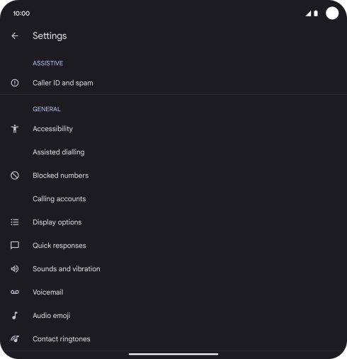 Press Calling accounts.