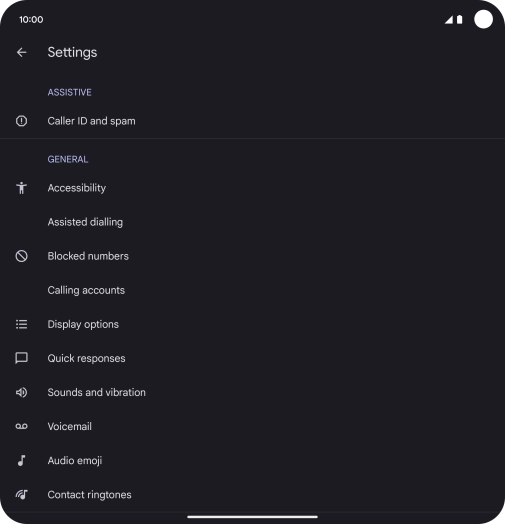 Press Calling accounts.