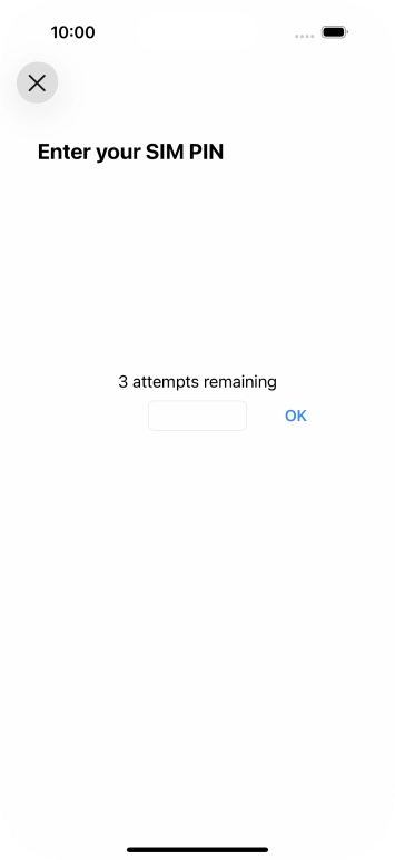 If your SIM is locked, key in your PIN and press OK. The default PIN is 1111.