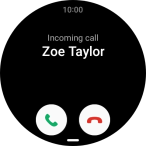 Press the accept call icon and slide your finger upwards to answer the call.