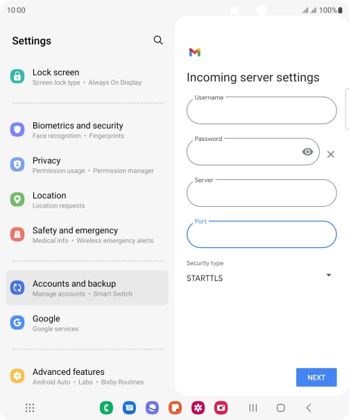 Press the drop down list below 