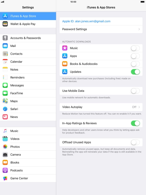 Press the indicator next to 