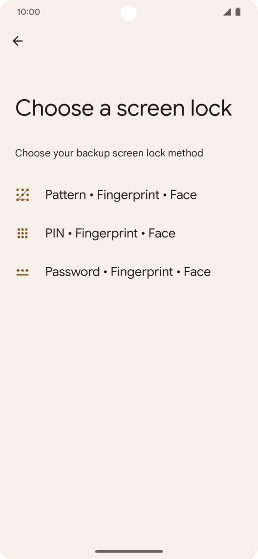Press the required phone lock code and follow the instructions on the screen to create an additional phone lock code.
