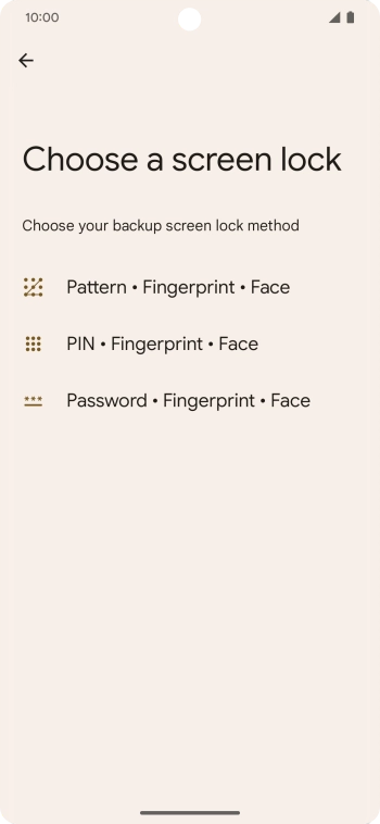 Press the required phone lock code and follow the instructions on the screen to create an additional phone lock code.