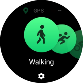 Slide your finger right or left to select the required activity.