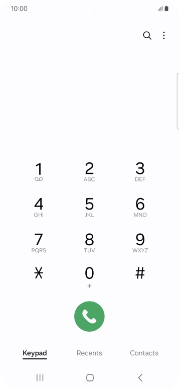 Press the menu icon.
