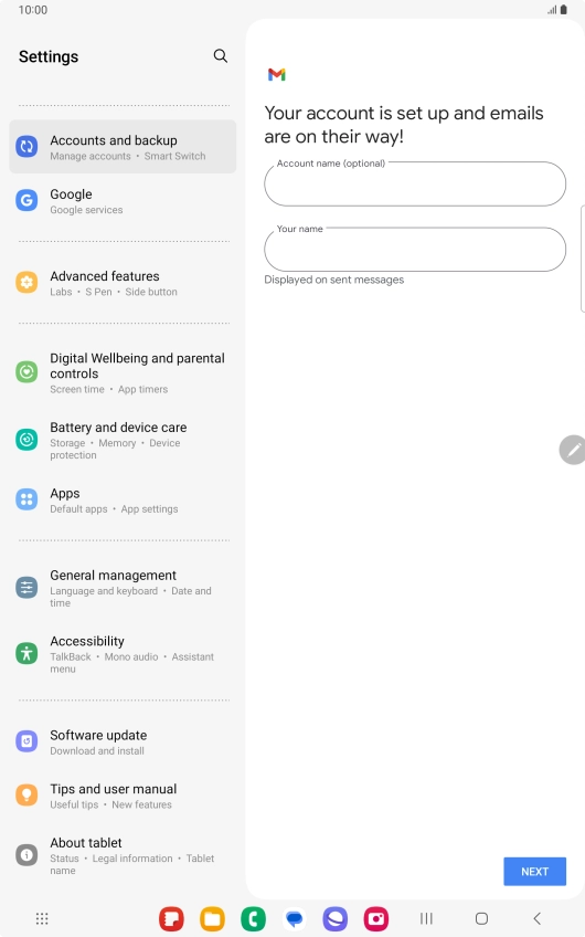 Press the field below 