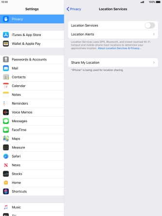 Press the indicator next to 