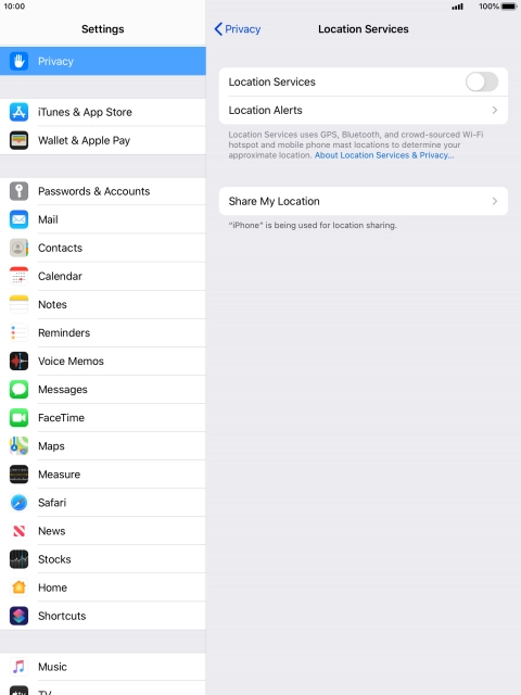 Press the indicator next to 