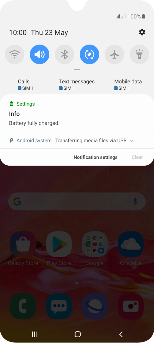 Press Android system.