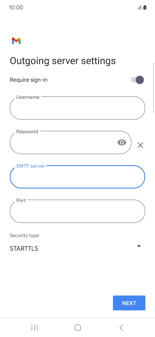 Press the field below 