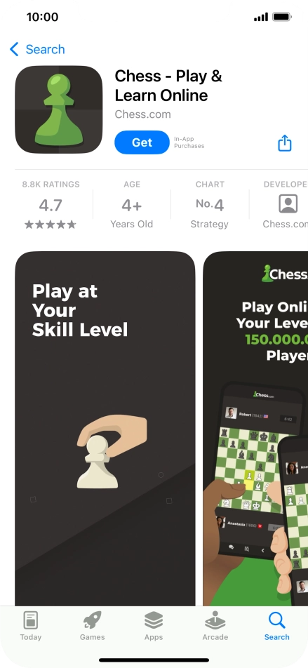 Press Get and follow the instructions on the screen to install the app.