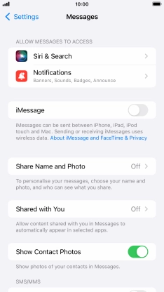 Press the indicator next to 