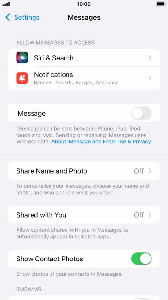 Press the indicator next to 