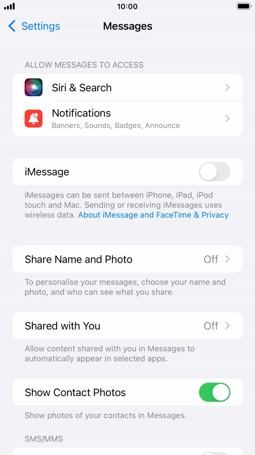 Press the indicator next to 