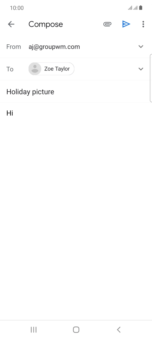 Press the attachment icon.