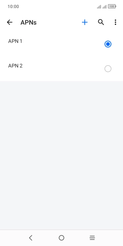 Press the field next to the data connection to activate it.