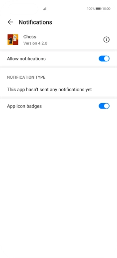 Press the indicator next to 