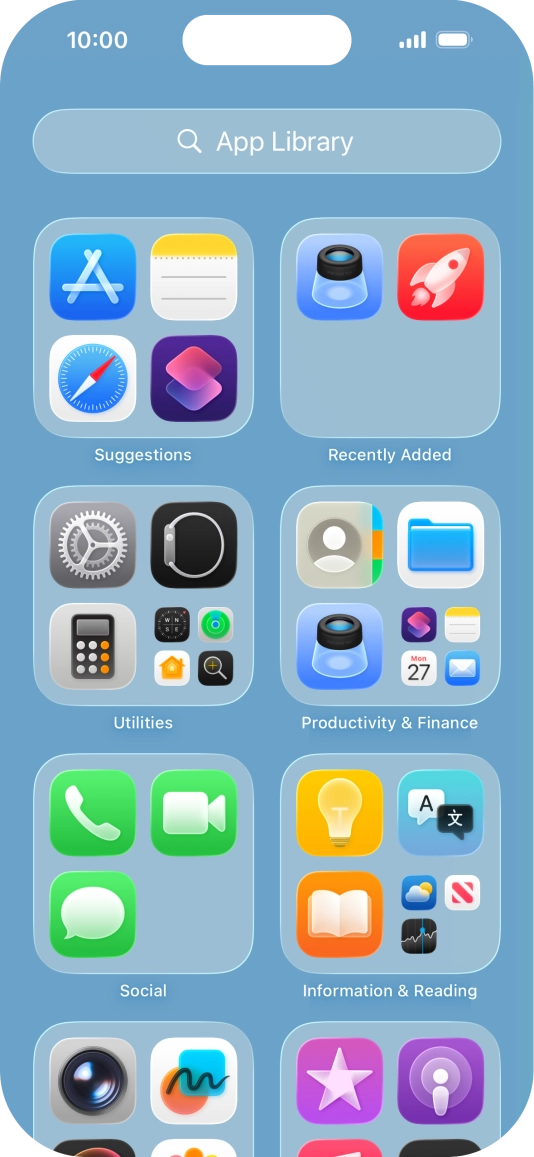 Press the required app.