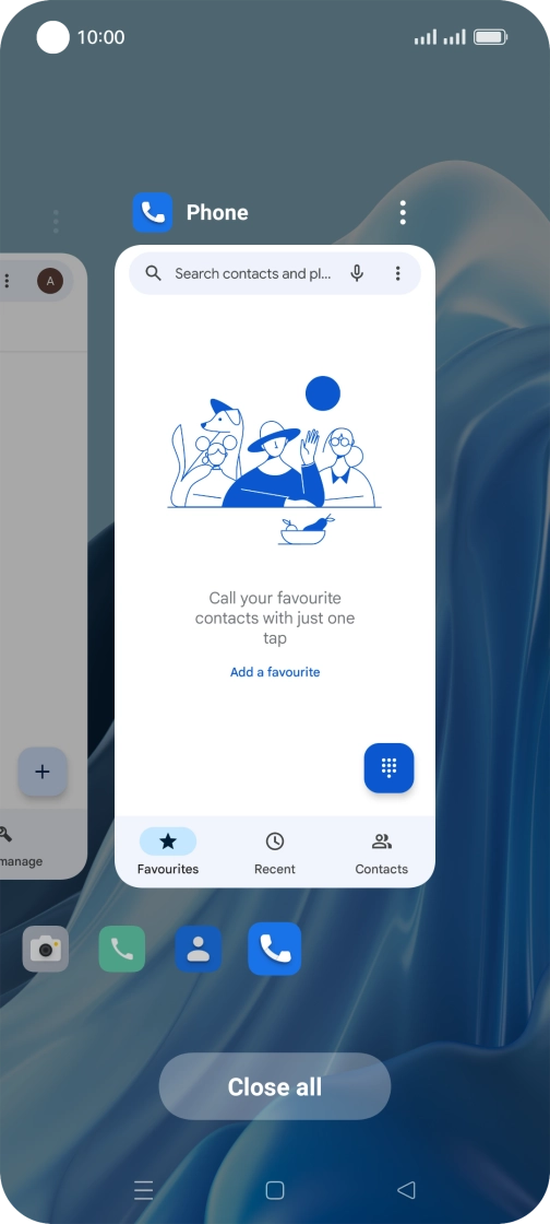 To end one running application, slide your finger upwards on the required application.