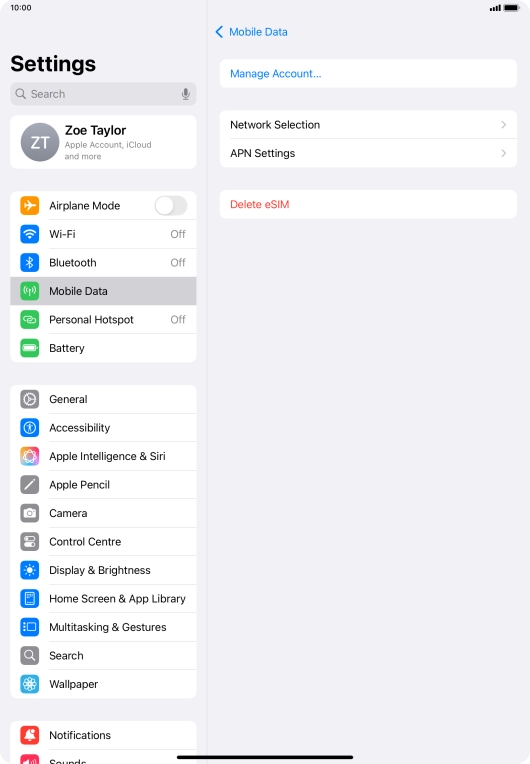 Press Network Selection.