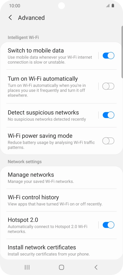 Press the indicator next to 