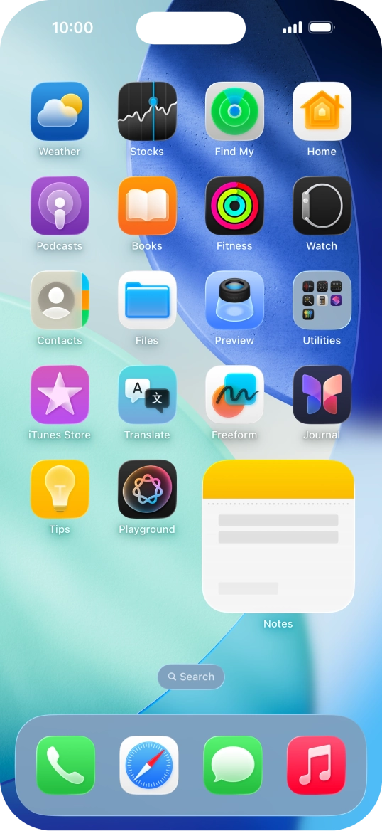 If you're using a Widget Stack: slide up or down on the stack to select the required widget.