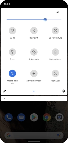 Press the settings icon.