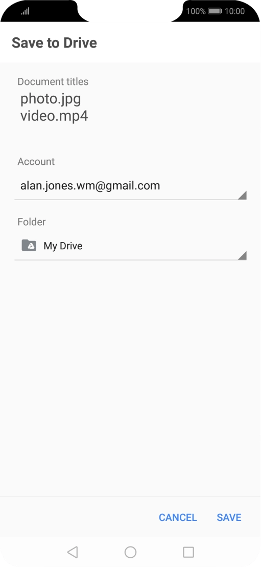 Press the field below 