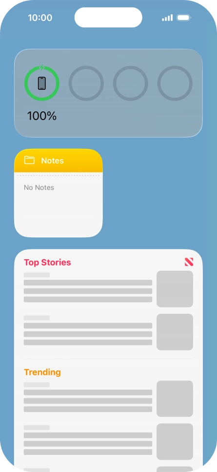 Press and hold the required Widget Stack.