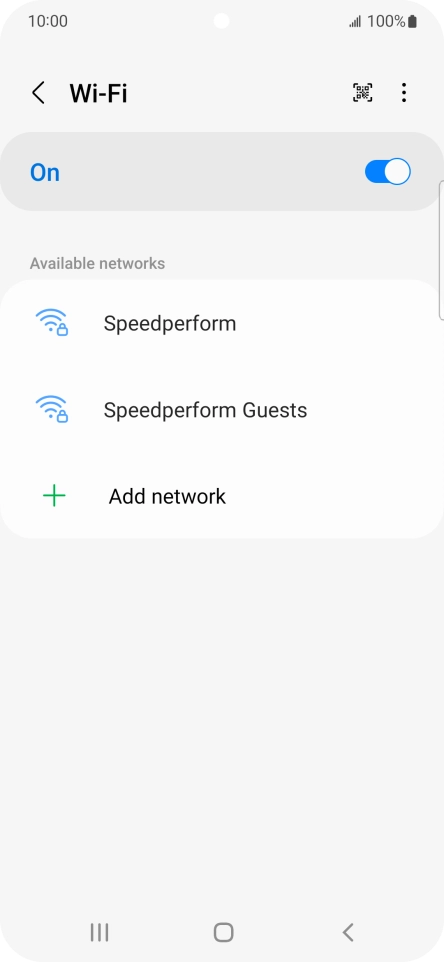 Press the menu icon.