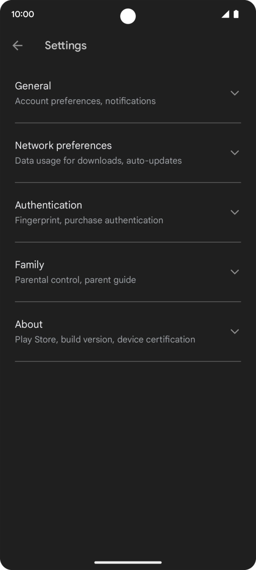 Press Network preferences .
