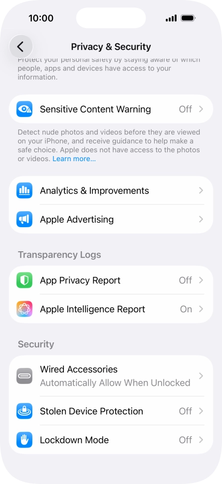 Press App Privacy Report.