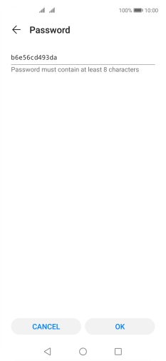 Key in the required password and press OK.