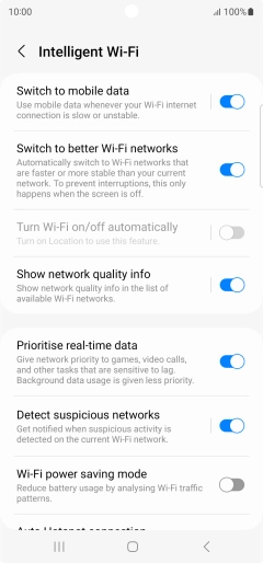 Press the indicator next to 