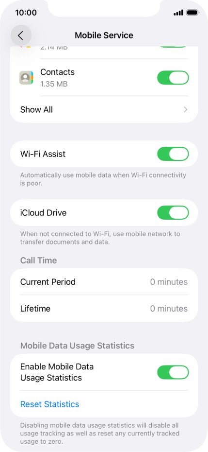 Press the indicator next to 