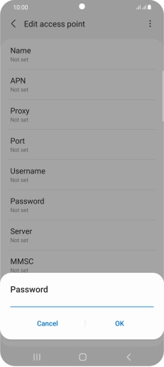 Key in secure and press OK.