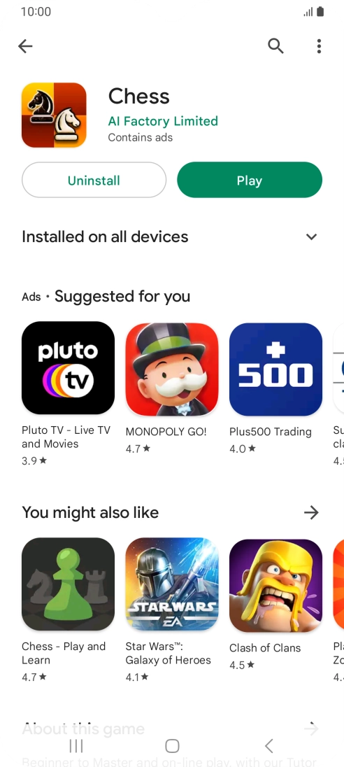 Press the Home key to return to the home screen.
