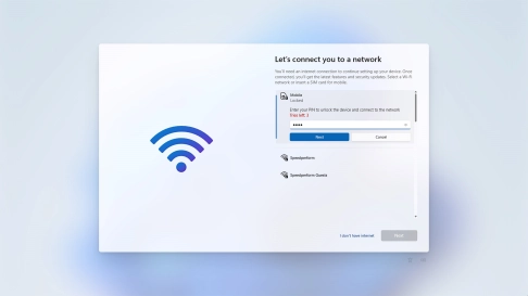 Key in your PIN and click Next. The default PIN is 1111.