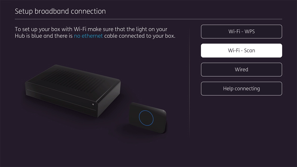 To use Wi-Fi, highlight Wi-Fi - Scan.