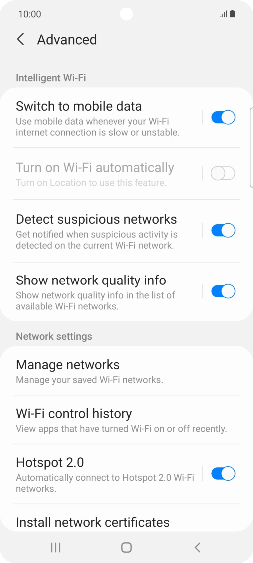 Press the indicator next to 