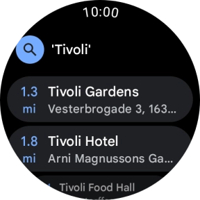 Press the required destination.