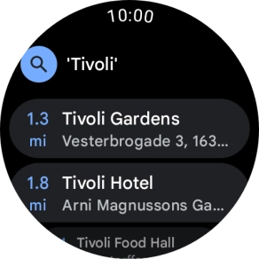 Press the required destination.