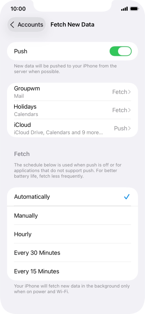 Press the indicator next to 