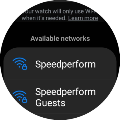 Press the required Wi-Fi network.