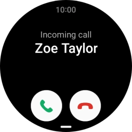 Press the accept call icon and slide your finger upwards to answer the call.