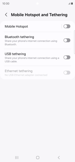Press Mobile Hotspot.