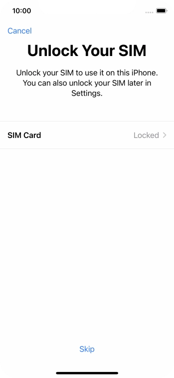Press SIM Card.