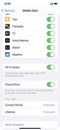 Press the indicator next to 