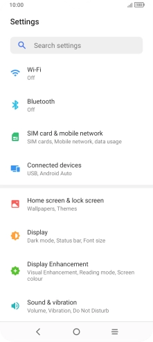 Press SIM card & mobile network.